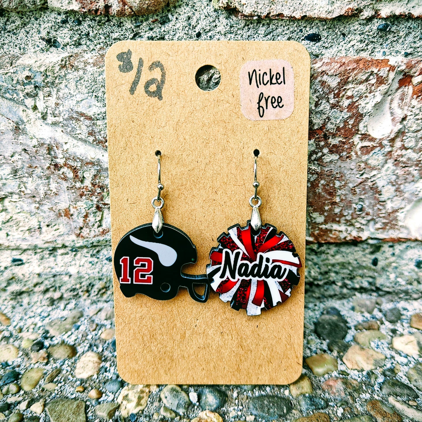 Vikings - Earrings Pom & Helmet- Custom Order