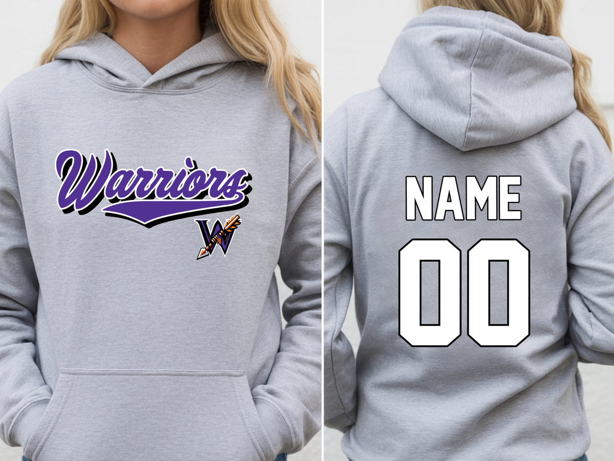 Warriors - Simple Word Design - Sport Grey