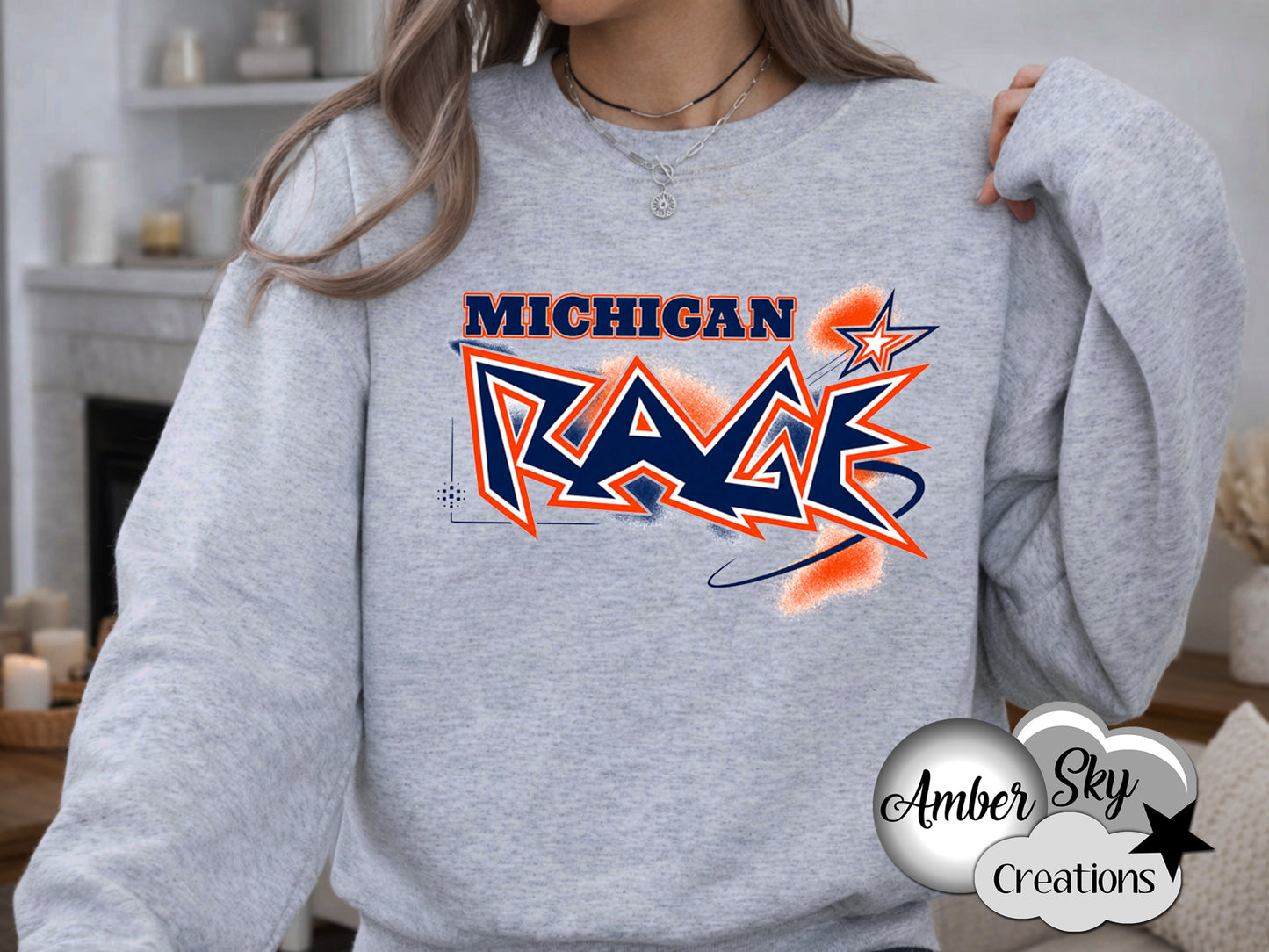 Crewneck - Grey - Rage Design 1