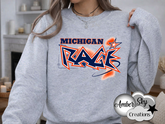 Crewneck - Grey - Rage Design 1