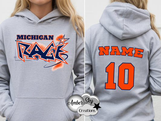 Hoodie - Grey - Rage Design 1