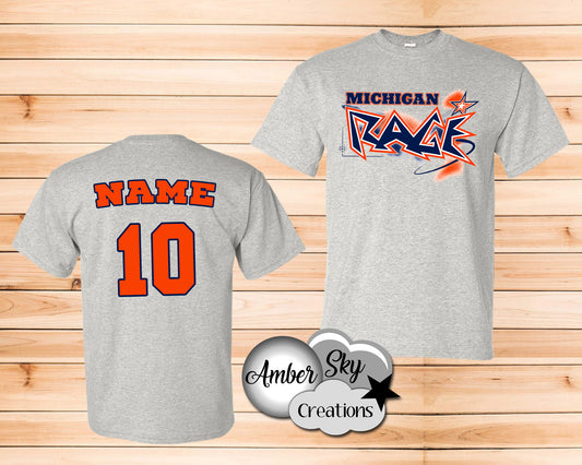 T-Shirt - Grey - Rage Design 1