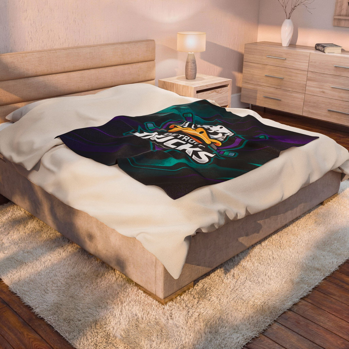 Detroit Ducks Plush Blanket