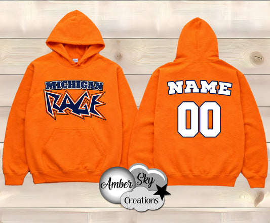 Hoodie - Orange- Rage Design 2