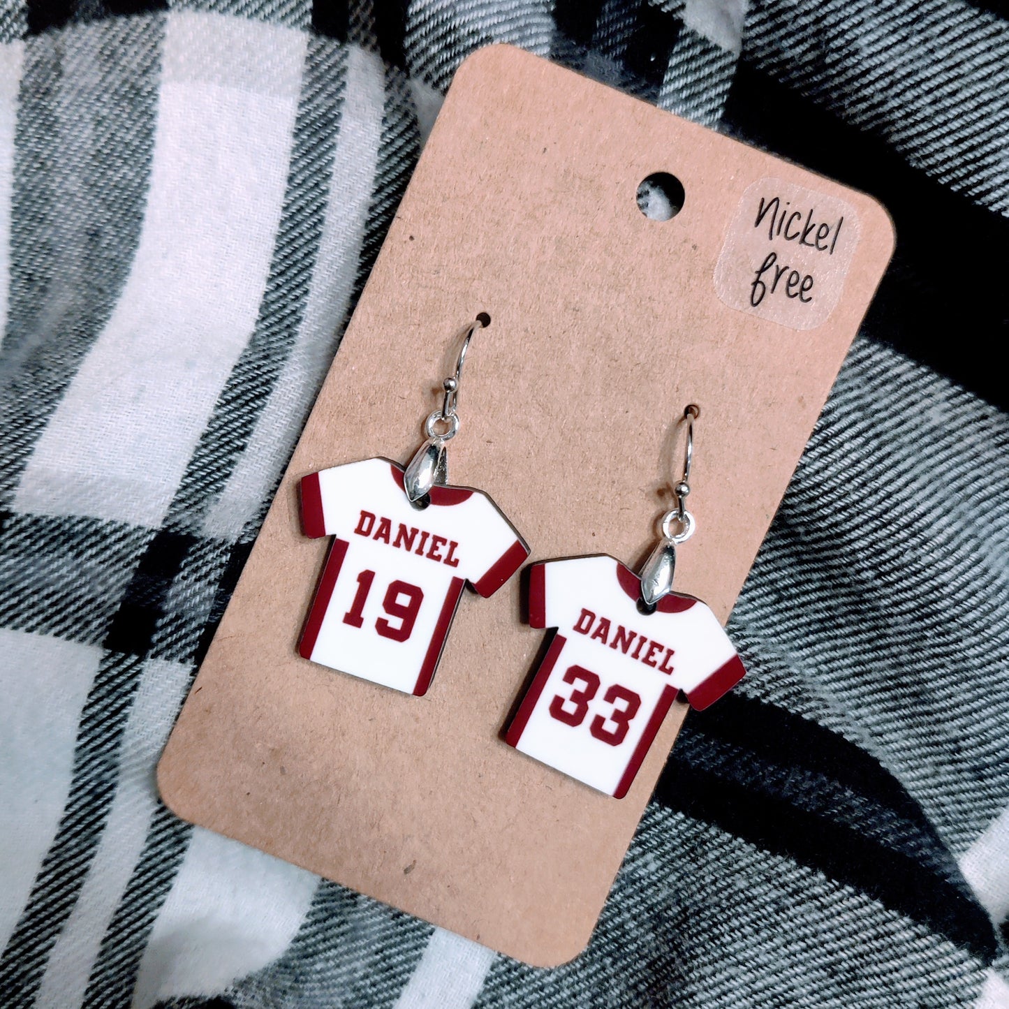 Jersey Earrings - Custom Order