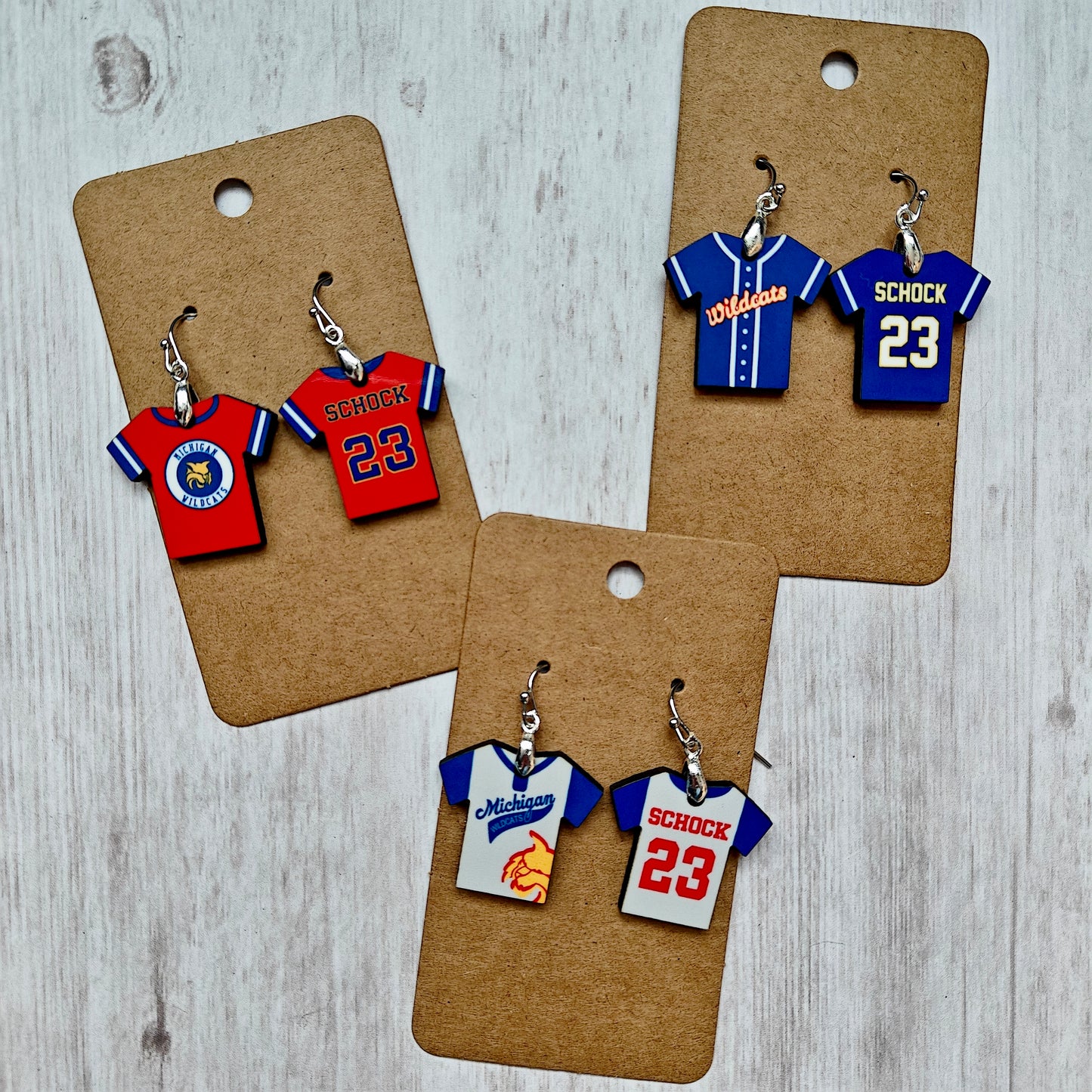 Jersey Earrings - Custom Order