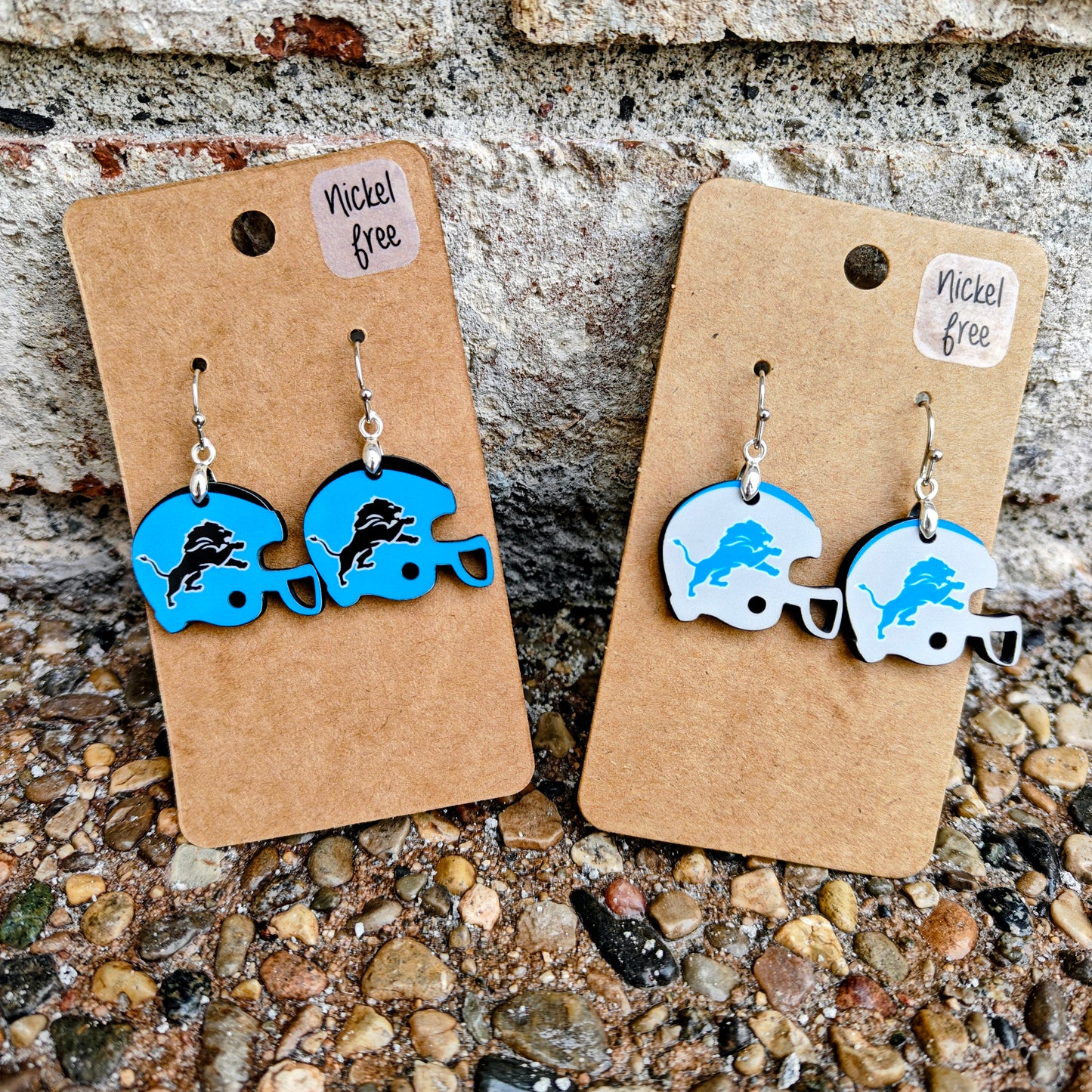 Helmet Earrings  - Lions