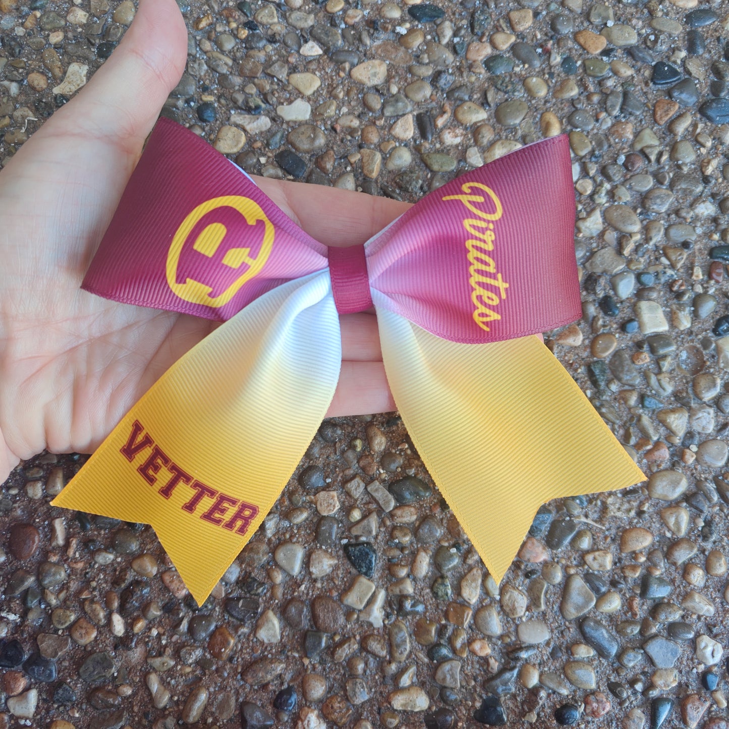 Ribbon Bow - Custom - 5" inch mini cheer bow style
