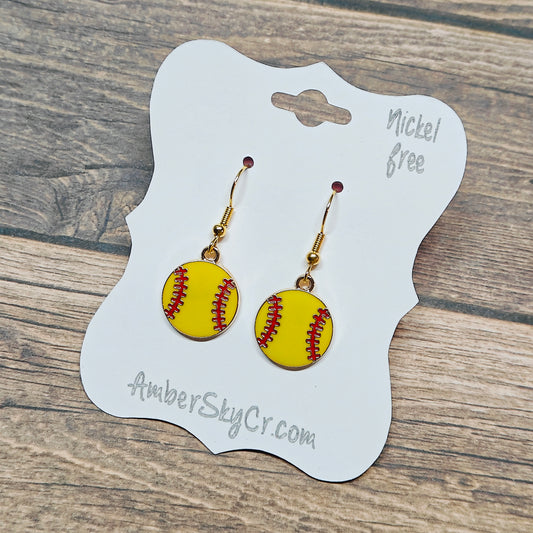 Earrings - Dangle - Softball