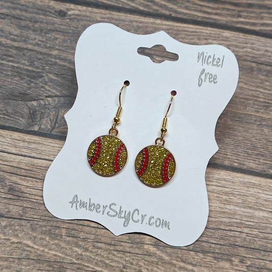 Earrings - Dangle - Softball
