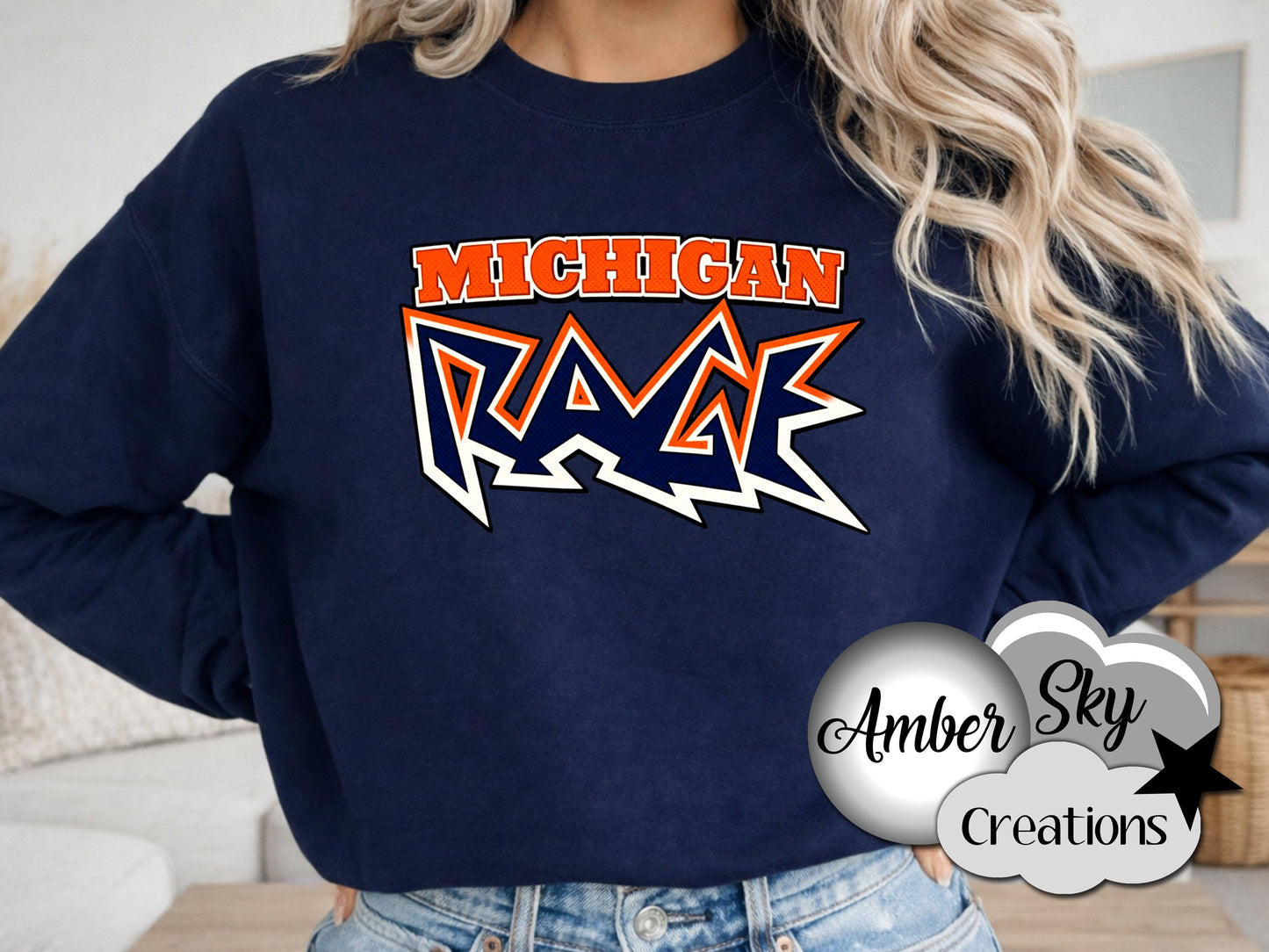 Crewneck - Navy - Rage Design 5