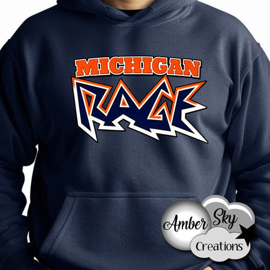 Hoodie -  Navy - Rage Design 5