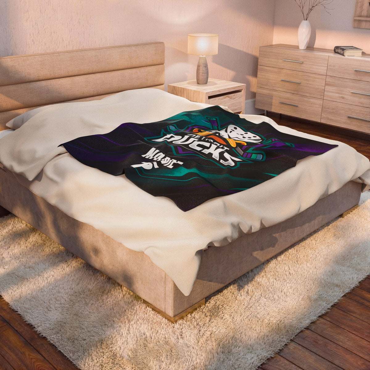 Detroit Ducks Plush Blanket - Personalize with Name