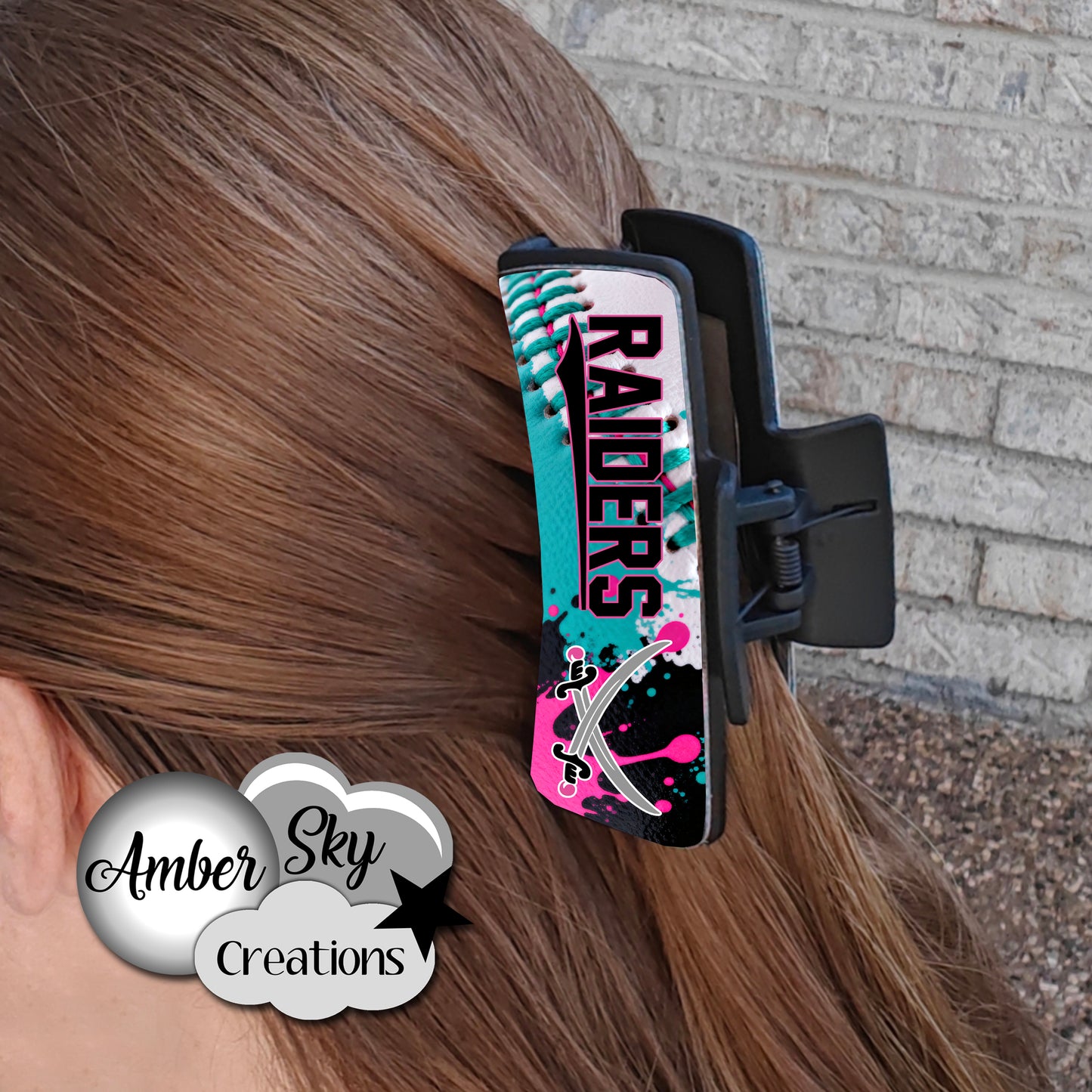 Raiders - Hair Claw Clip 4"