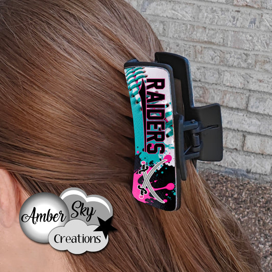 Raiders - Hair Claw Clip 4"