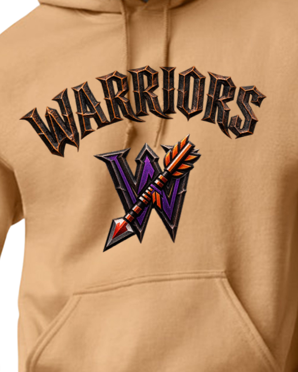 Warriors - Metal Design - Old Gold
