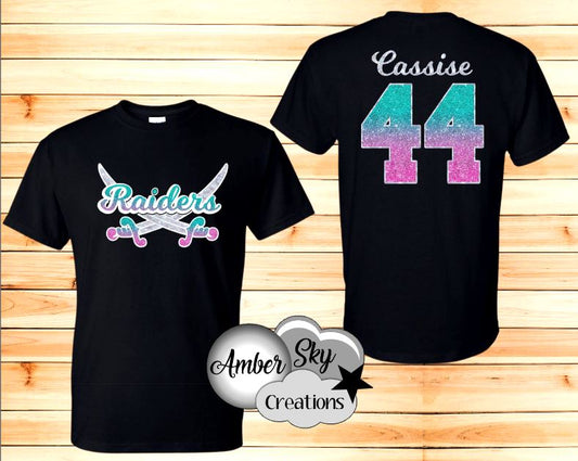 T-Shirt - Sparkle - Riverview Raiders 8U