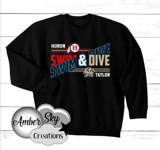 Huron/Taylor Swim 2026 Sweatshirt - ORDER DEADLINE AUGUST 29TH