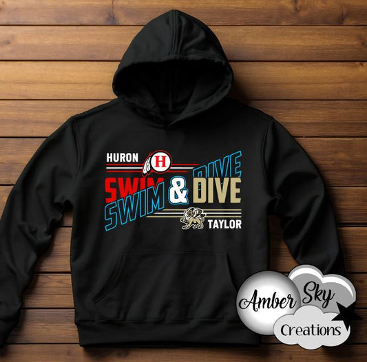 Huron/Taylor Swim 2026 Hoodie - ORDER DEADLINE AUGUST 29TH