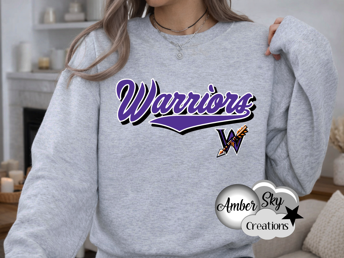 Warriors - Simple Word Design - Sport Grey