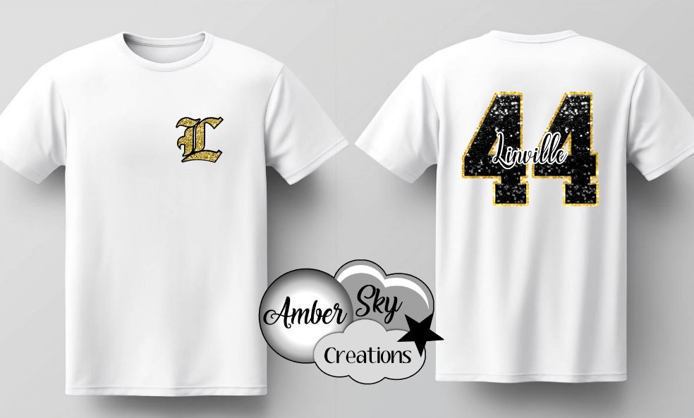 T-Shirt - Sparkle Number with Name